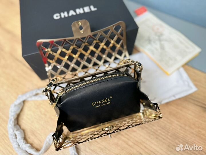 Сумка женская chanel gold silver