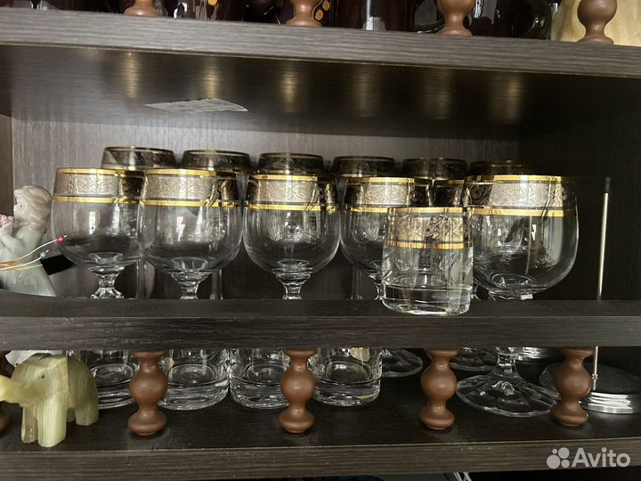 Набор бокалов и рюмки богемия