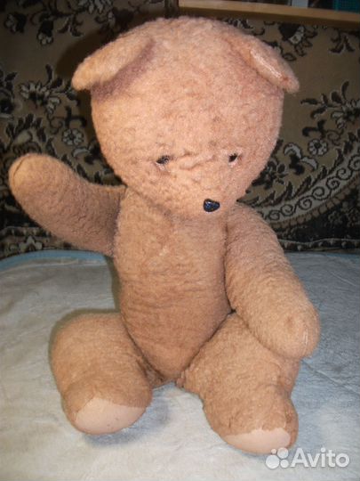 Винтажный плюшевый Медведь, рост 60 см