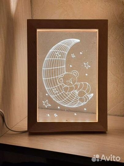 Ночник детский светодиодный 3D новый