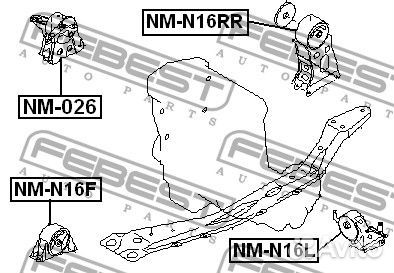 Подушка двигателя правая без кронштейна