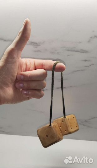 Кубики деревянные крупные из можжевельника