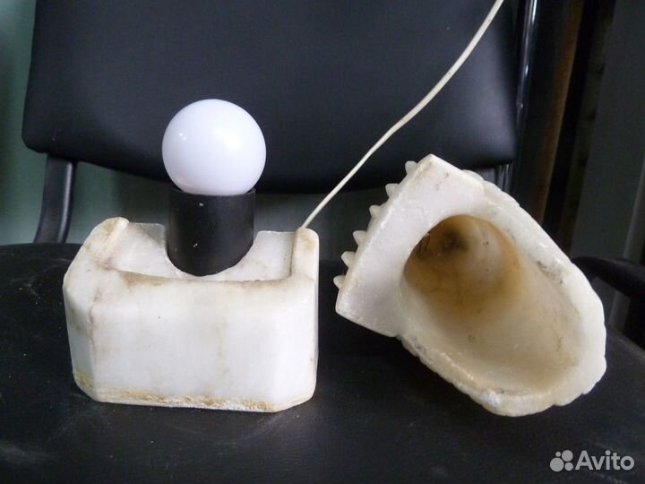 Мраморный светильник-ночник сова