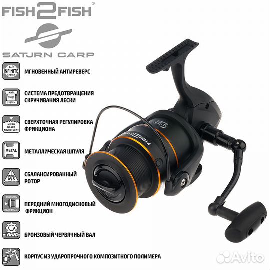 Катушка безынерционная Fish2Fish Saturn Carp