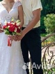 Свадебное платье со шлейфом