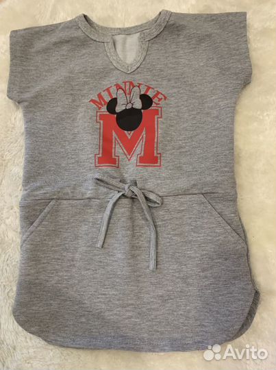 Туника 98 р Рюкзак Минни Маус Шапка с ушками