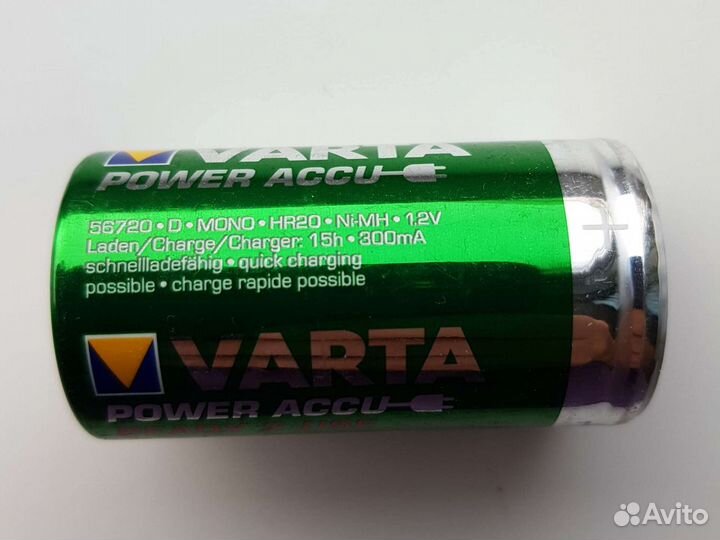 Аккумуляторная батарейка Varta R20