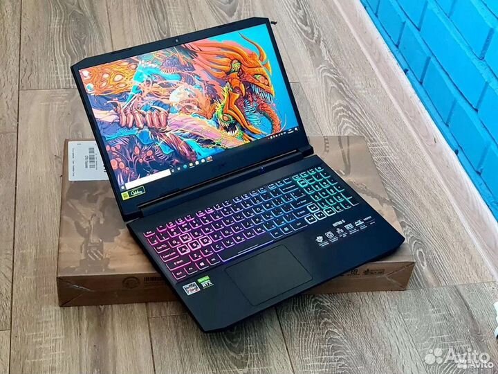 Nitro RTX 3060 12 ядер 12Gb Ryzen5-5600H SSD 512Gb