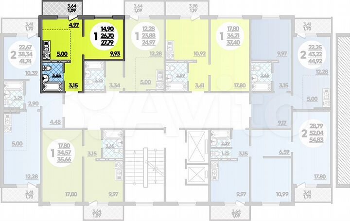 Квартира-студия, 27,8 м², 8/16 эт.