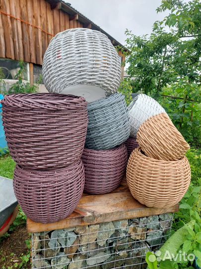 Кашпо из полиротанга