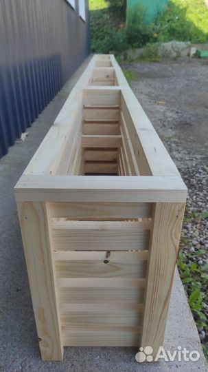 Ящики для цветов, деревянные кашпо, клумба