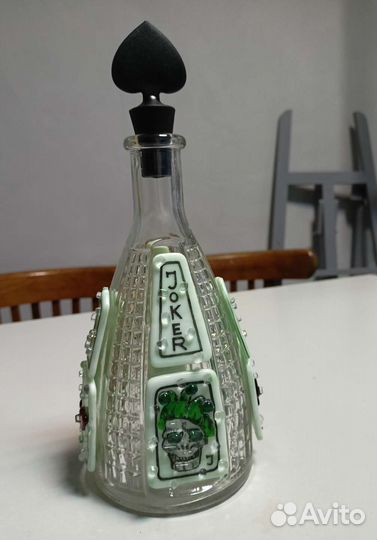 Бутылка стеклянная Карты