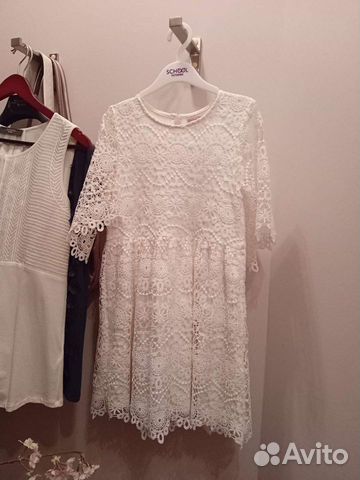 Платье для девочки белое кружевное б/у объявление продам
