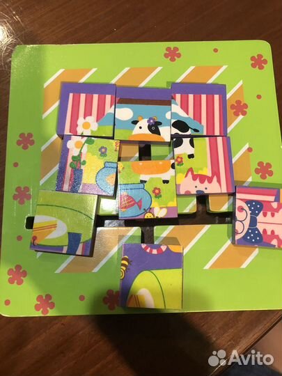 Деревянный пазл - лабиринт + счёты