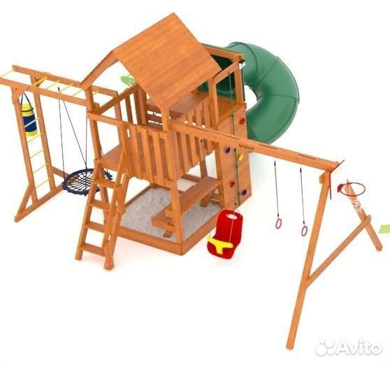 Детская игровой комплекс Крафт Pro 4 с трубой