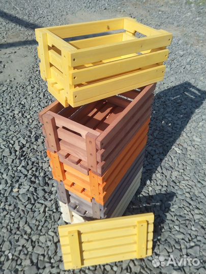 Ящики деревянные, декор, хранение