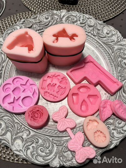 Молды силиконовые+кольца кондитерские