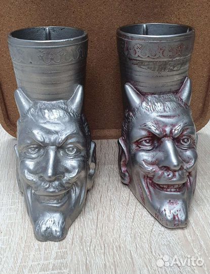 Мефистофель голова (чёрт, сатир) карандашница СССР