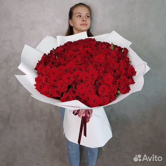 Розы 101 штука 70 см