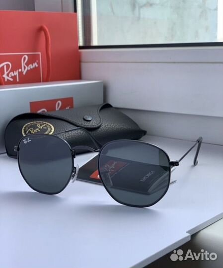 Очки ray ban hexagonal 54 черные