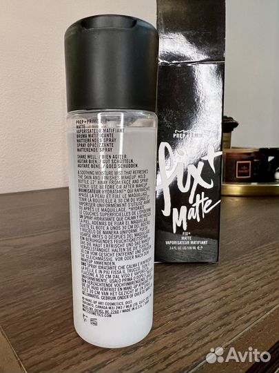 Mac спрей для лица prep+prime fix+ matte