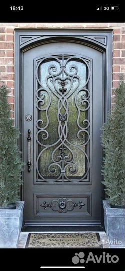 Дверь входная кованая
