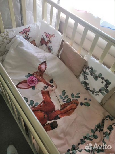 Набор комплект в детскую кроватку бортики