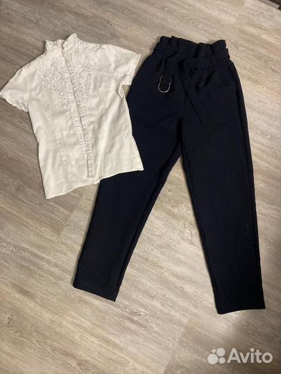 Школьная форма блузка-водолазка-брюки