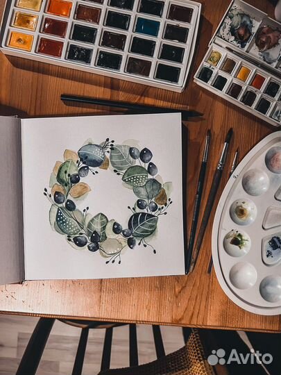 Рисунки.акварель.карандаш