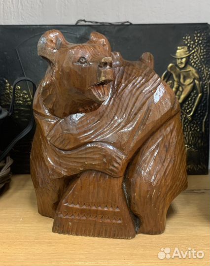 Медведи статуэтка дерево, ручная работа СССР