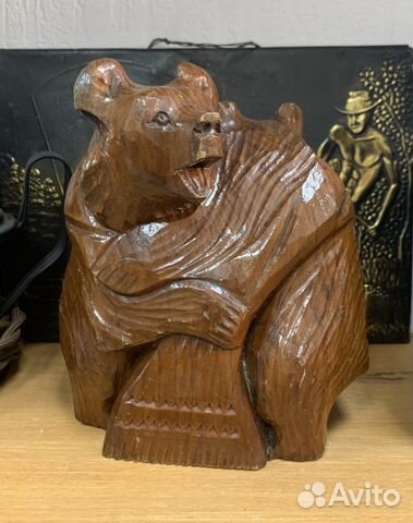 Медведи статуэтка дерево, ручная работа СССР
