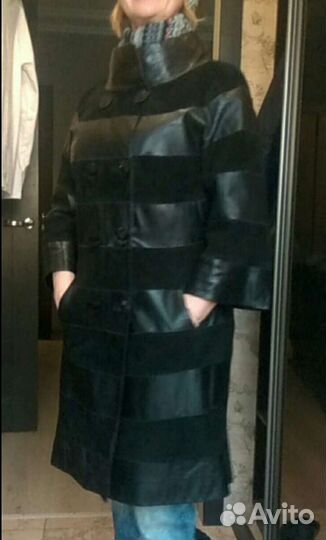 Кожаный плащ женский 46 (М) Италия, Prima Pelle