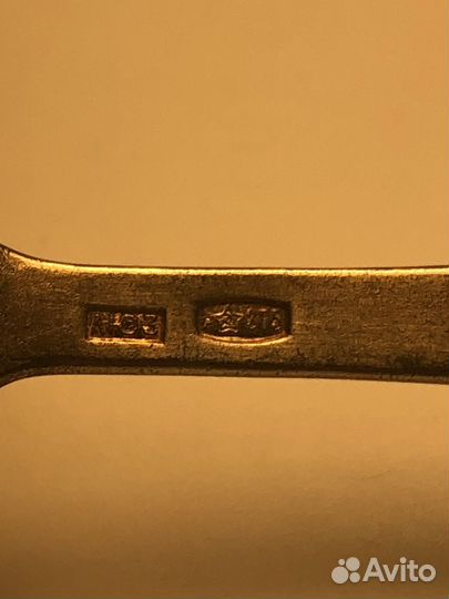 Ложка чайная малая с эмалями, серебро 875, СССР