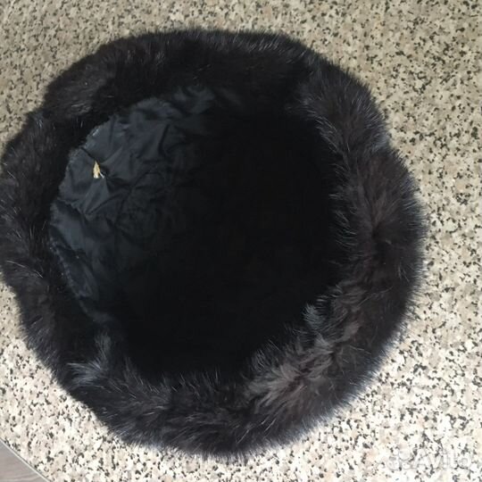 Норковая шапка мужская черная