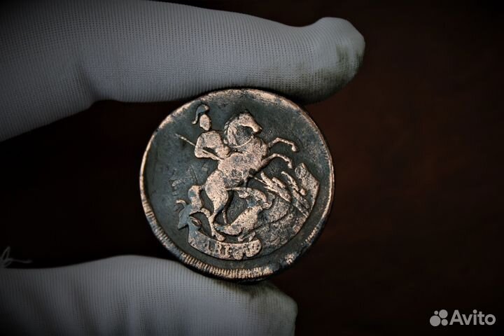 2 Копейки перечекан 1757 Елизавета В. в Твери