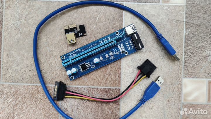 Райзер pci-e x1, 6шт