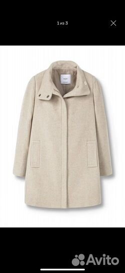 Пальто женское шерсть Mango
