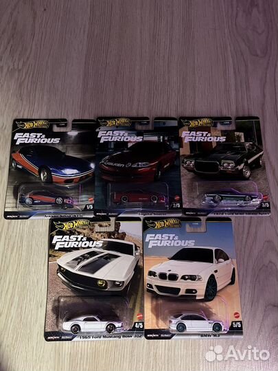 Hot wheels сет Fast & Furious