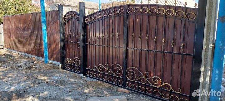 Ворота кованые # 42. Установка. Автоматика