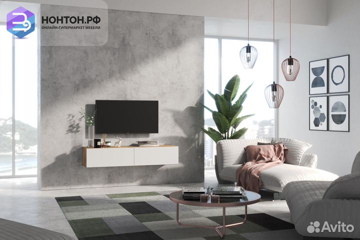 Тв-тумба somero дуб вотан / белый