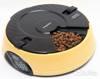 Feedex автокормушка желтая на 6 кормлений для сухо