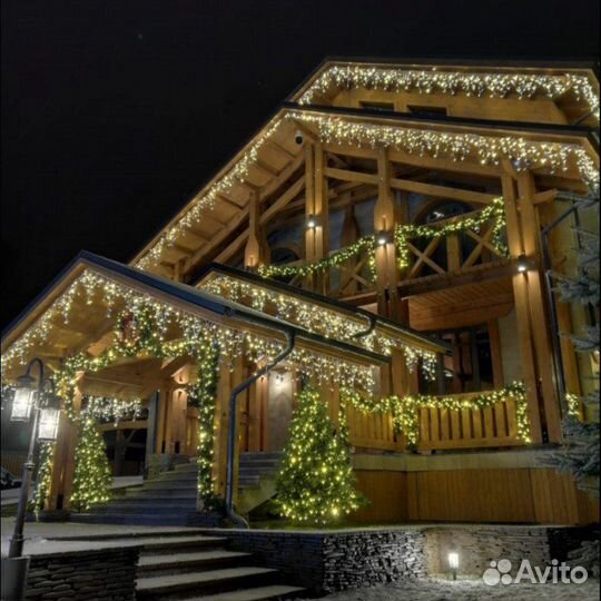 Гирлянда уличная бахрома