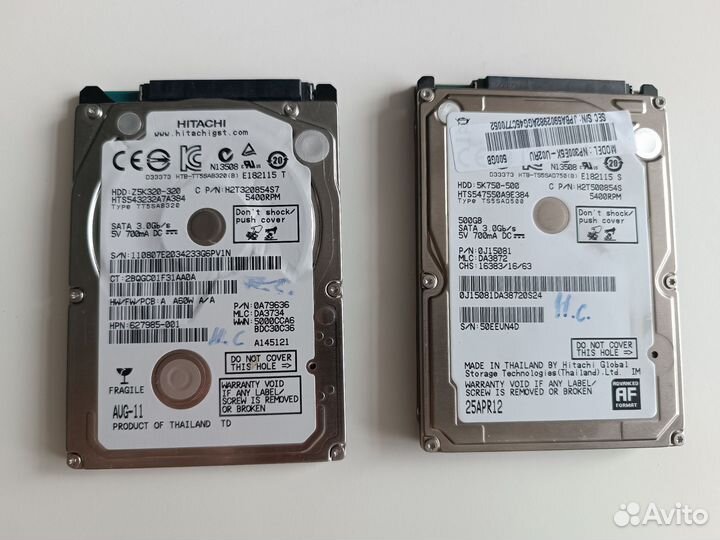 Жесткие диски/HDD 1Тб, 500мб