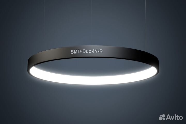 Светодиодная люстра свечением внутрь форма Кольцо