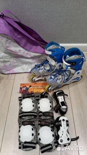 Ролики выдвижные с 30 по 36 размер с защитой