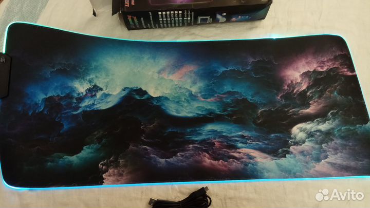 Коврик большой игровой со светодиодной подсветкой