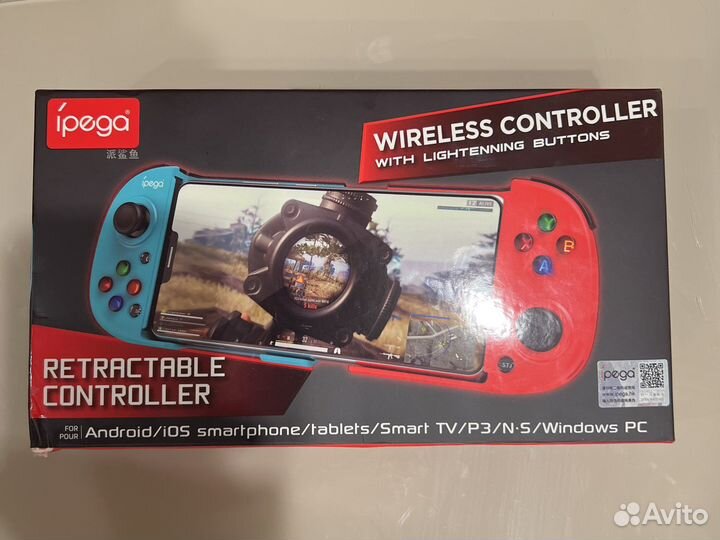 Геймпад для смартфона Ipega PG-9217, красно-синий