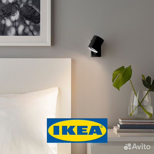 Бра поворотное nymane, черный IKEA