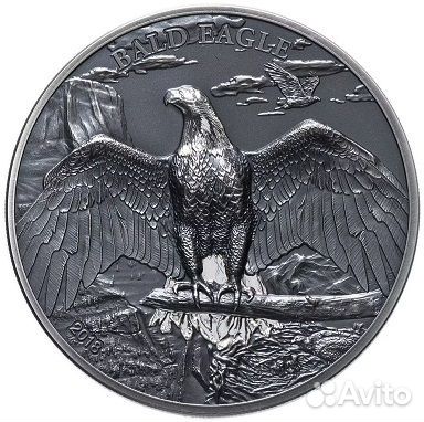 Монета Белоголовый орел орлан О-ва Кука 2018 год