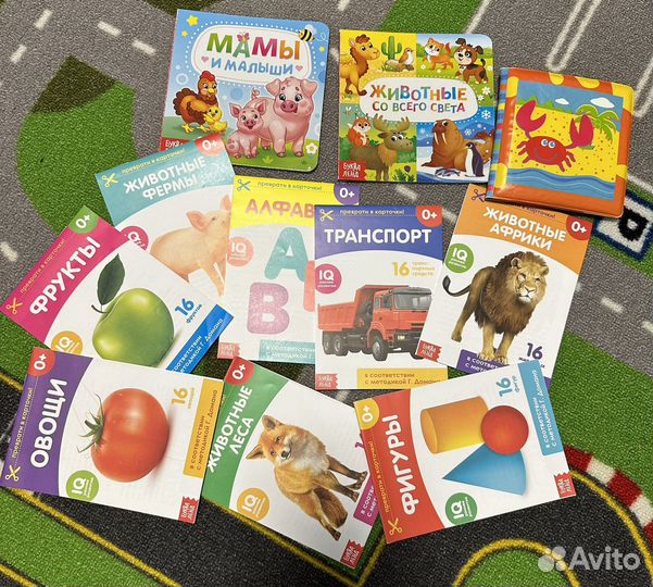 Развивающие карточки книги